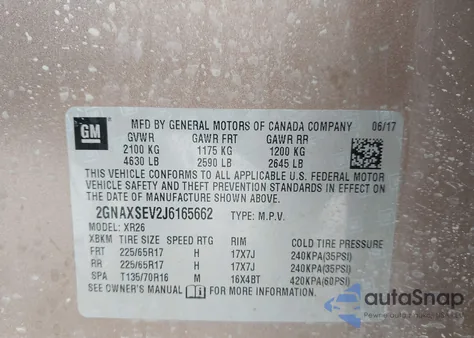 2018 Chevrolet Equinox Lt from USA, damaged, VIN 2GNAXSEV2J6165662